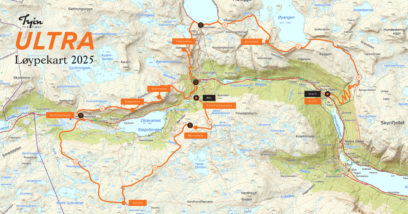 Løypekart Børrenøse Skyrace 2025